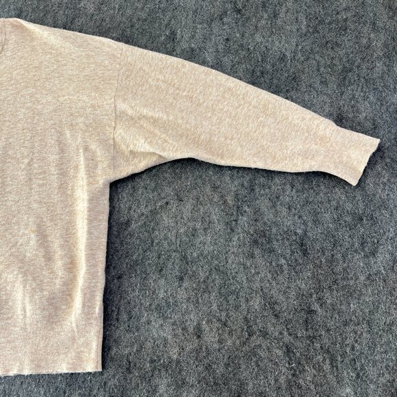 Jenni Kayne Womens Medium Beige Crewneck Oversized Sweater Wool Cashmere Blend - Picture 8 of 8